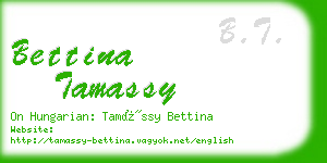 bettina tamassy business card